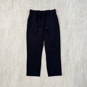 Lululemon On The Fly Crop Woven Pull On Black Pants 2